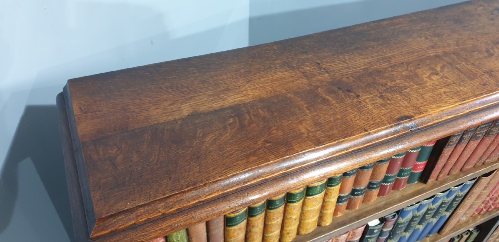 Very Good Low Oak Open Library Bookcase View VII