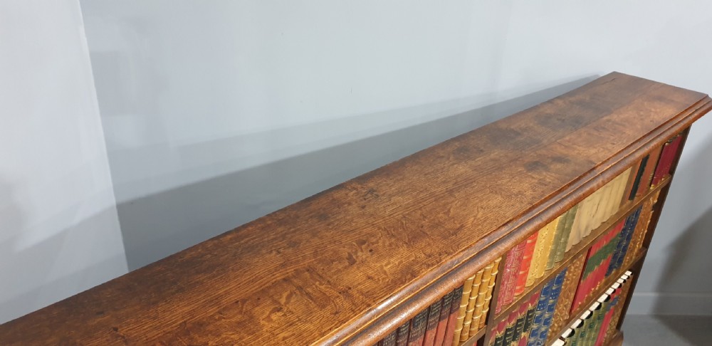 Very Good Low Oak Open Library Bookcase View VIII