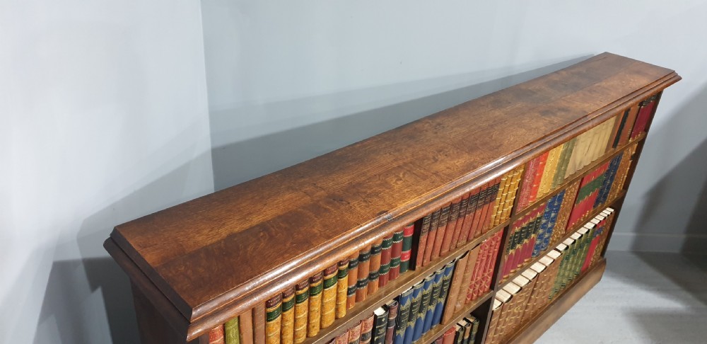 Very Good Low Oak Open Library Bookcase View IX