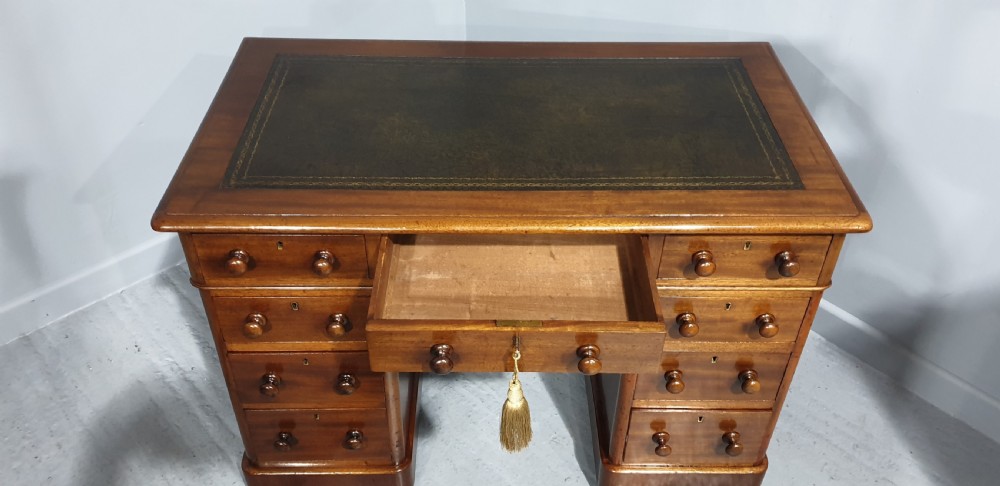 Victorian Mahogany Pedestal Desk View XI