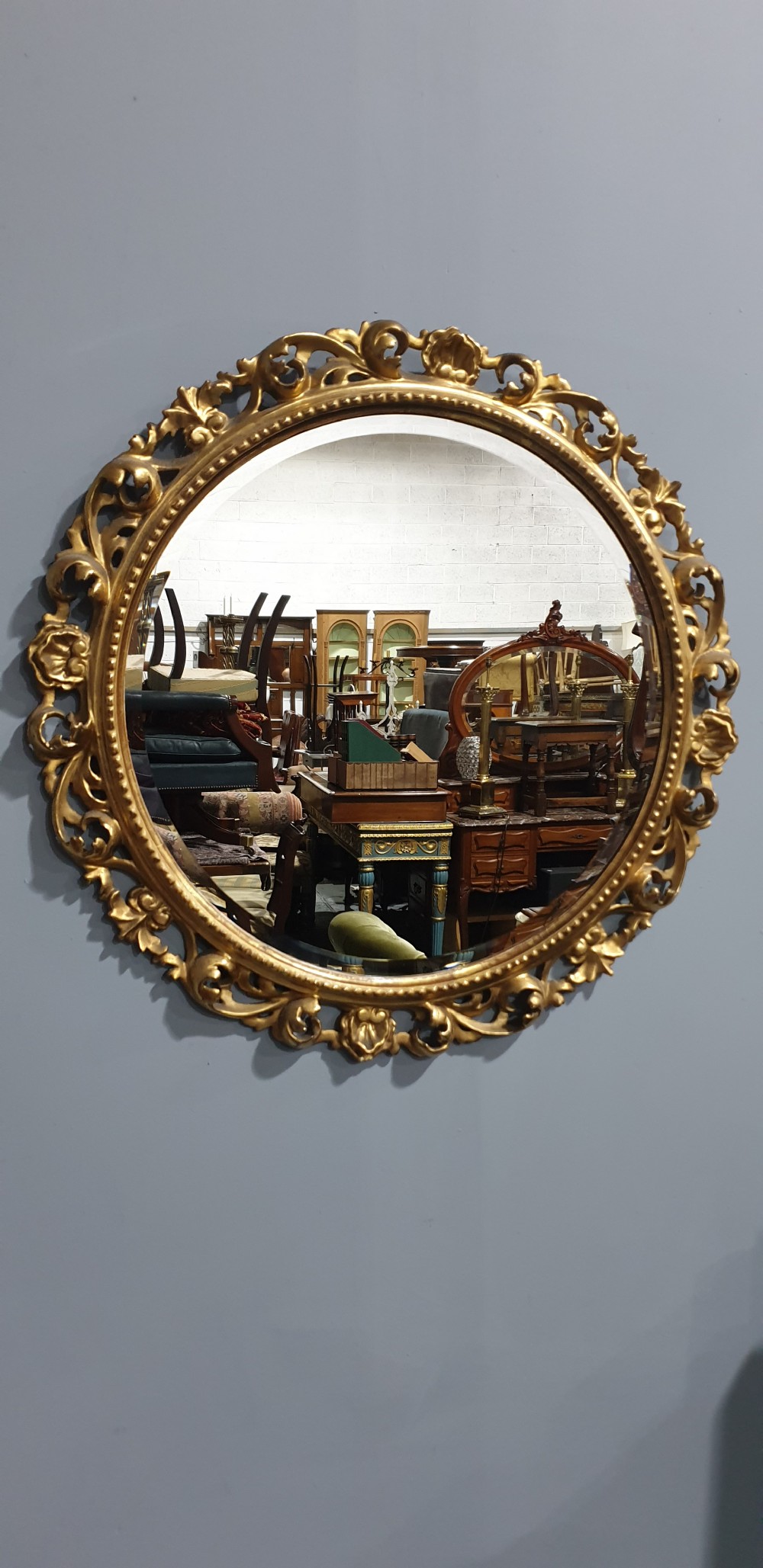 Outstanding Pair victorian Round Mirrors View II