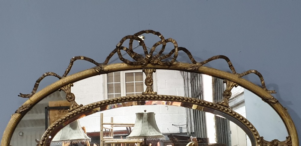 English Regency Oval Gilt Mirror View V