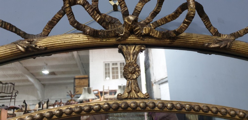 English Regency Oval Gilt Mirror View VII