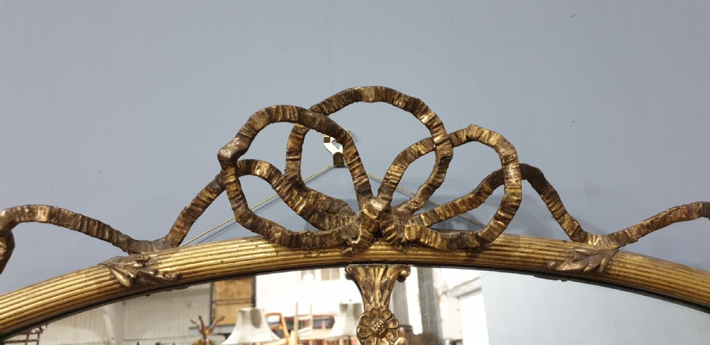 English Regency Oval Gilt Mirror View VIII