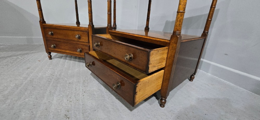 Superb Pair Georgian Mahogany Bedside Lamp Tables View VIII