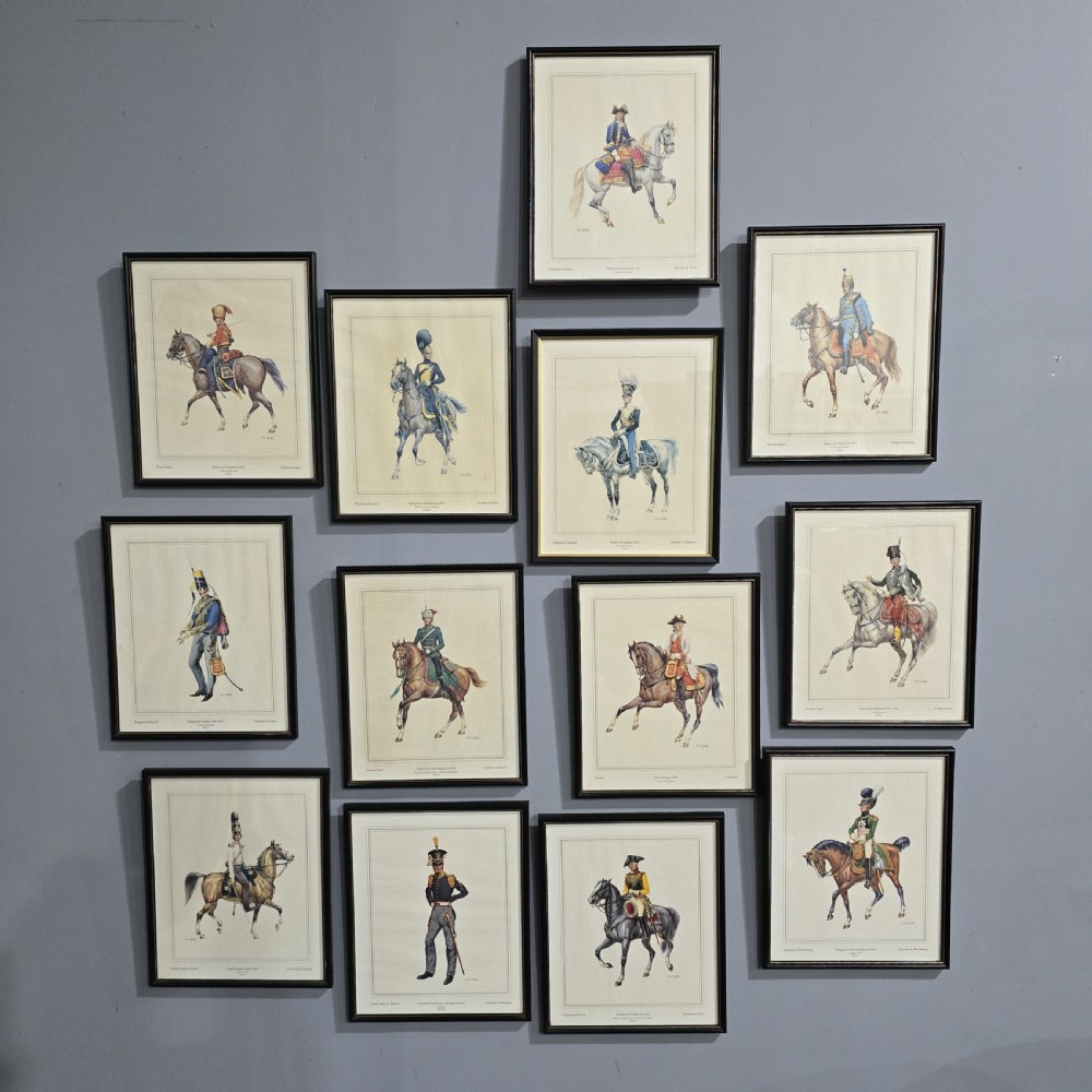 Set of 13 Military Prints