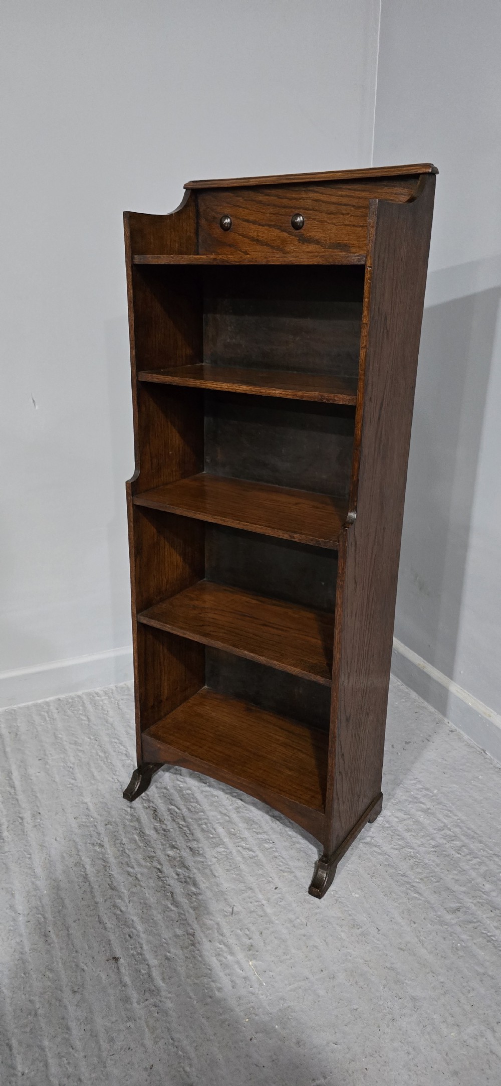 Solid Oak Minature Open Bookcase View V