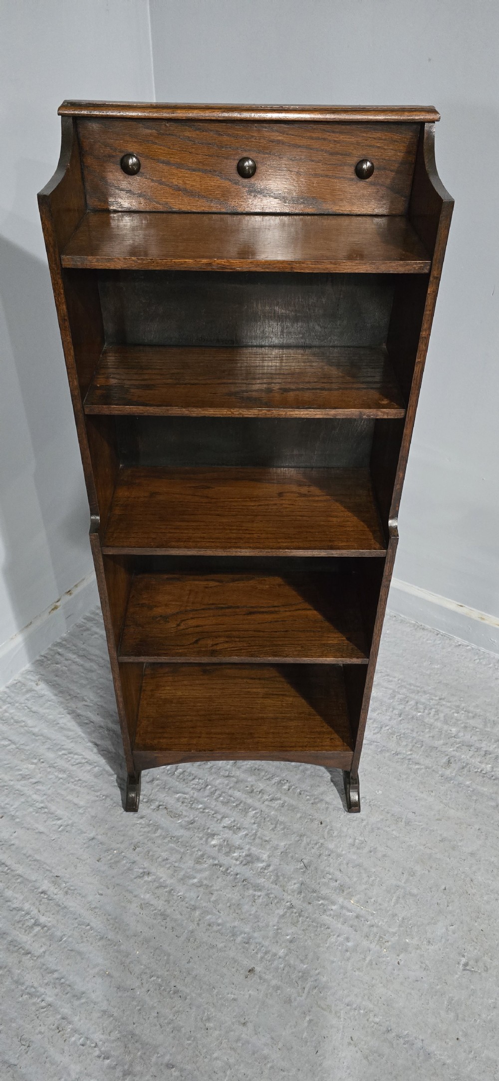 Solid Oak Minature Open Bookcase View VII