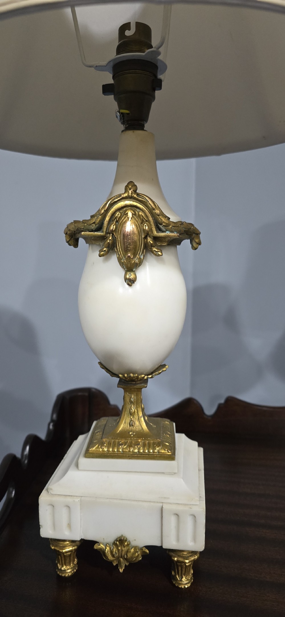 Pair Beautiful White Marble Table Lamps View IV