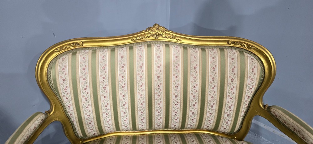 Pretty French Two Seater Gilt Couch View VIII