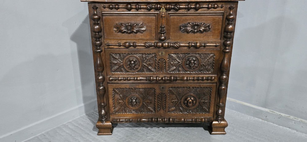 Super Carved Oak Open Bookcase View XIII