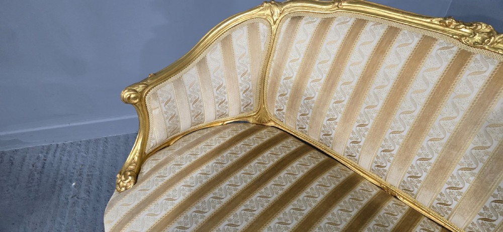 Super French Curved Gilt Couch View VI