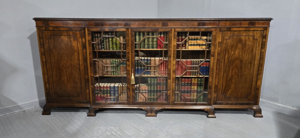 Magnificent Chippendale Mahogany Library Bookcase View V