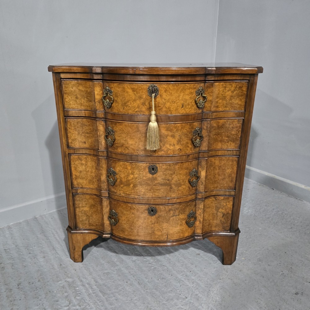 Outstanding Bow Front Burr Walnut Chest of Drawers