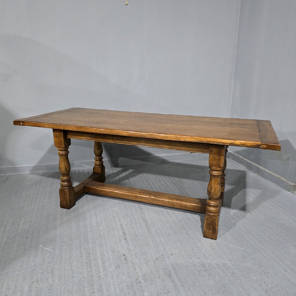 Oak Plank Refrectory Kitchen Farmhouse Dining Table