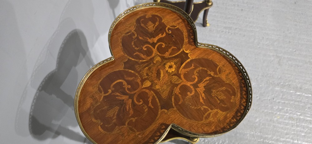 Super Pair French Inlaid and Ormolu Mounted Lamp Stands View IV