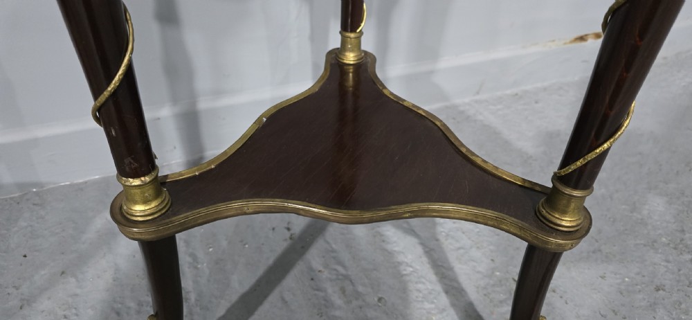 Super Pair French Inlaid and Ormolu Mounted Lamp Stands View VIII