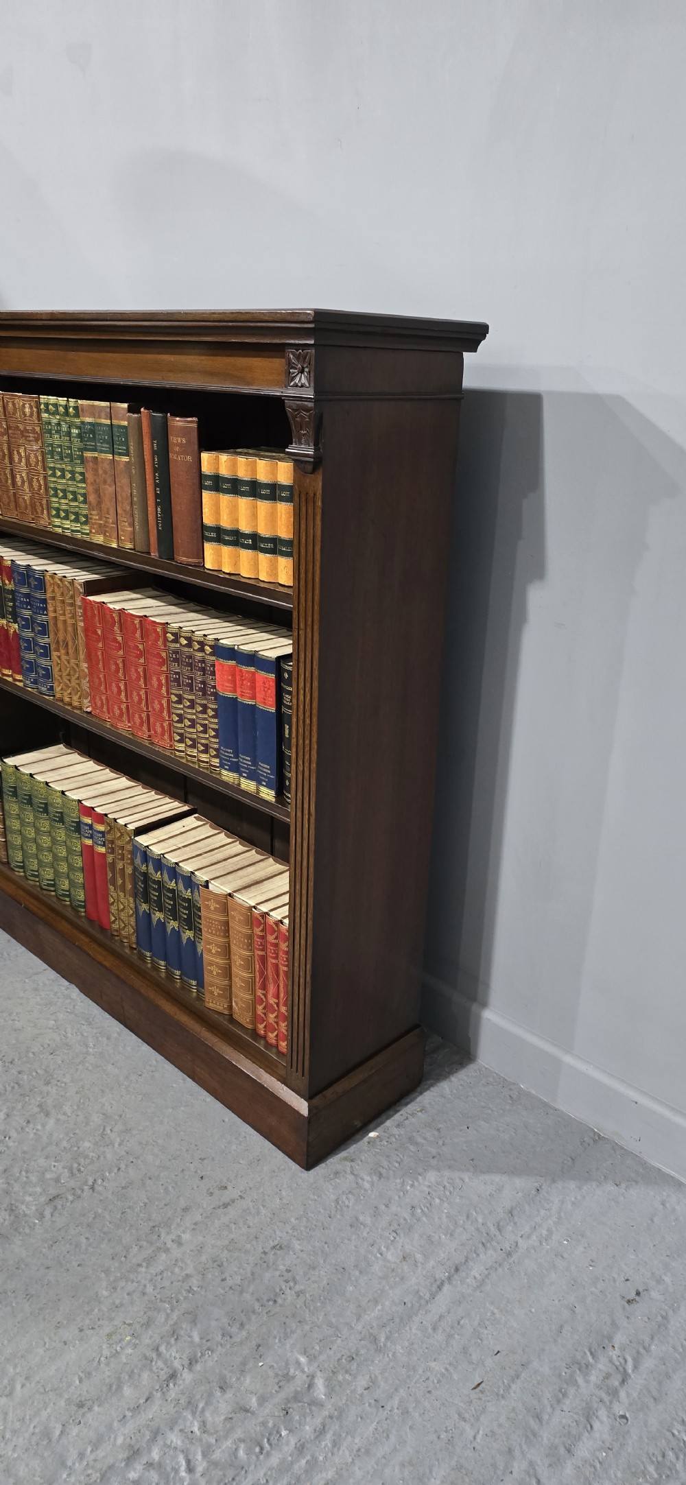 Victorian Mahogany Open Library Bookcase View VI