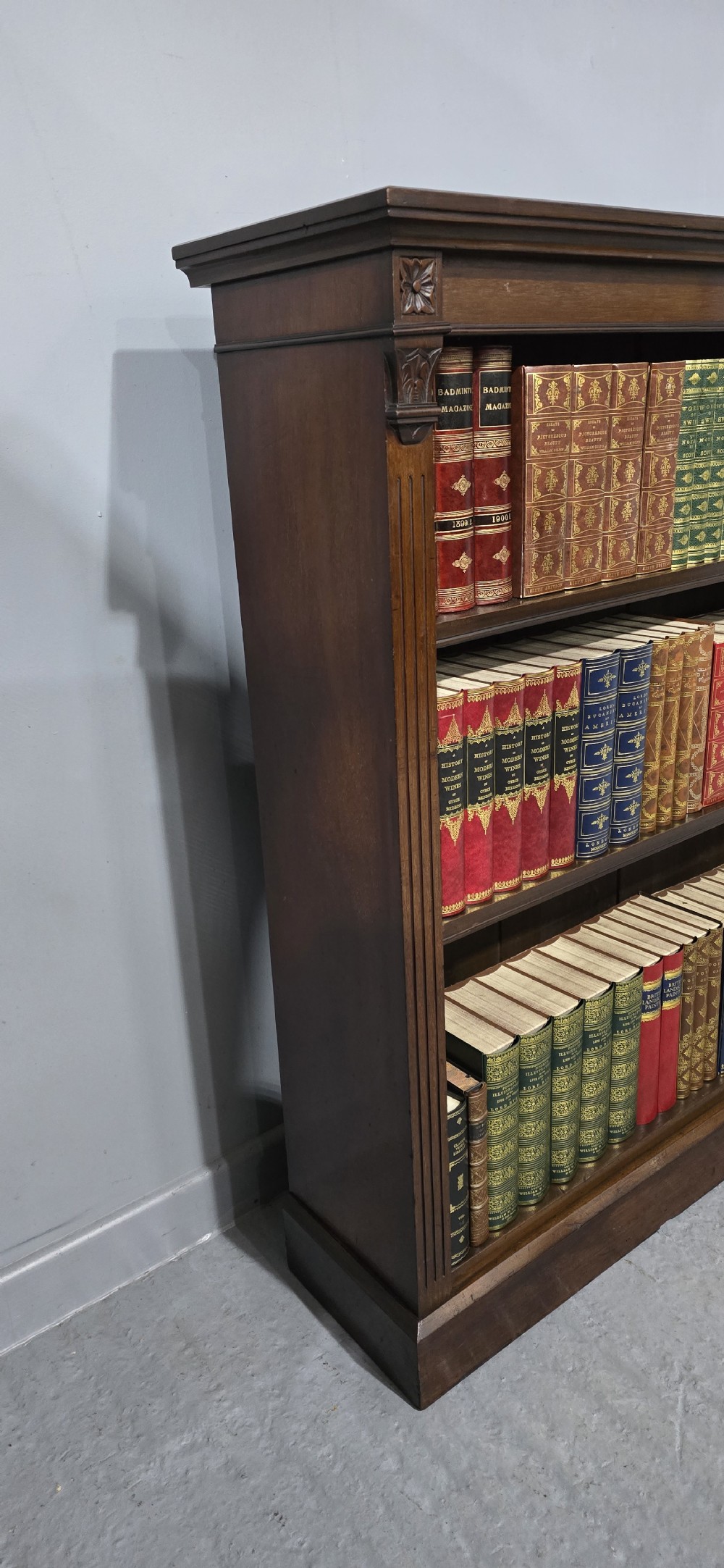 Victorian Mahogany Open Library Bookcase View VII