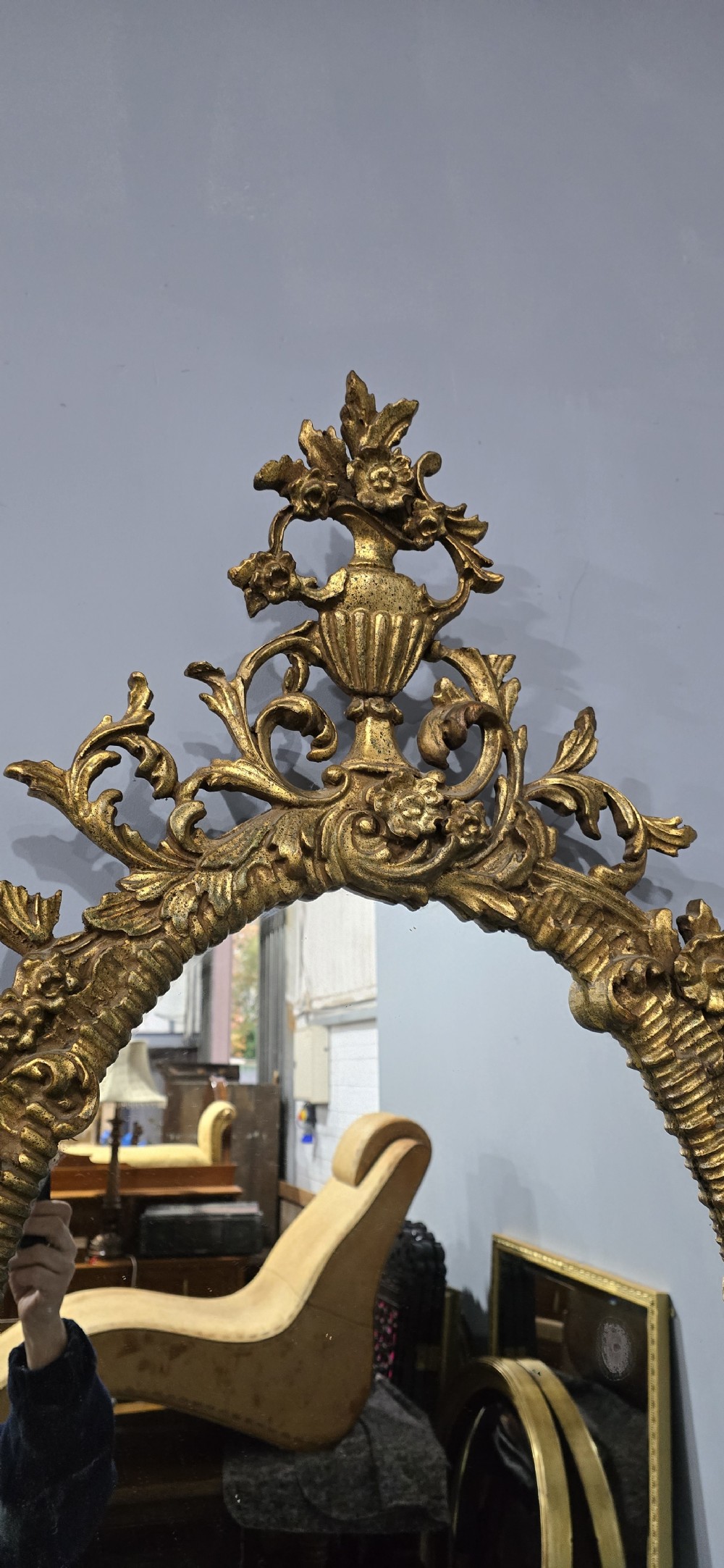 Outstanding Pair Italian Oval Gilt Mirrors View VII