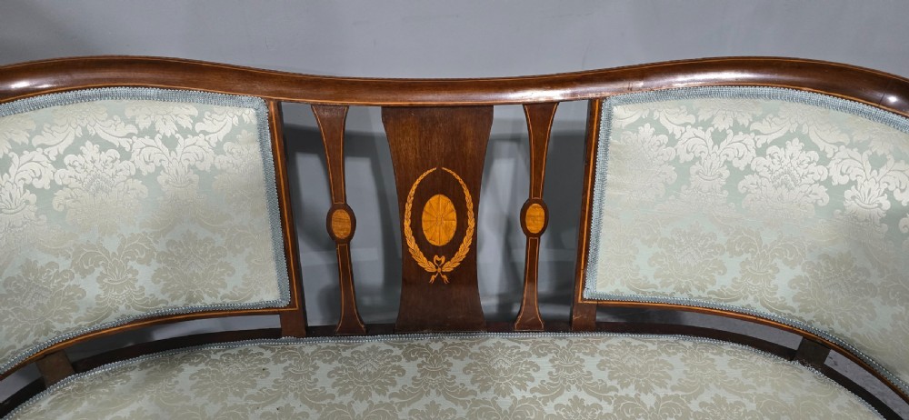 Wonderful Mahogany Inlaid Window Sofa View III