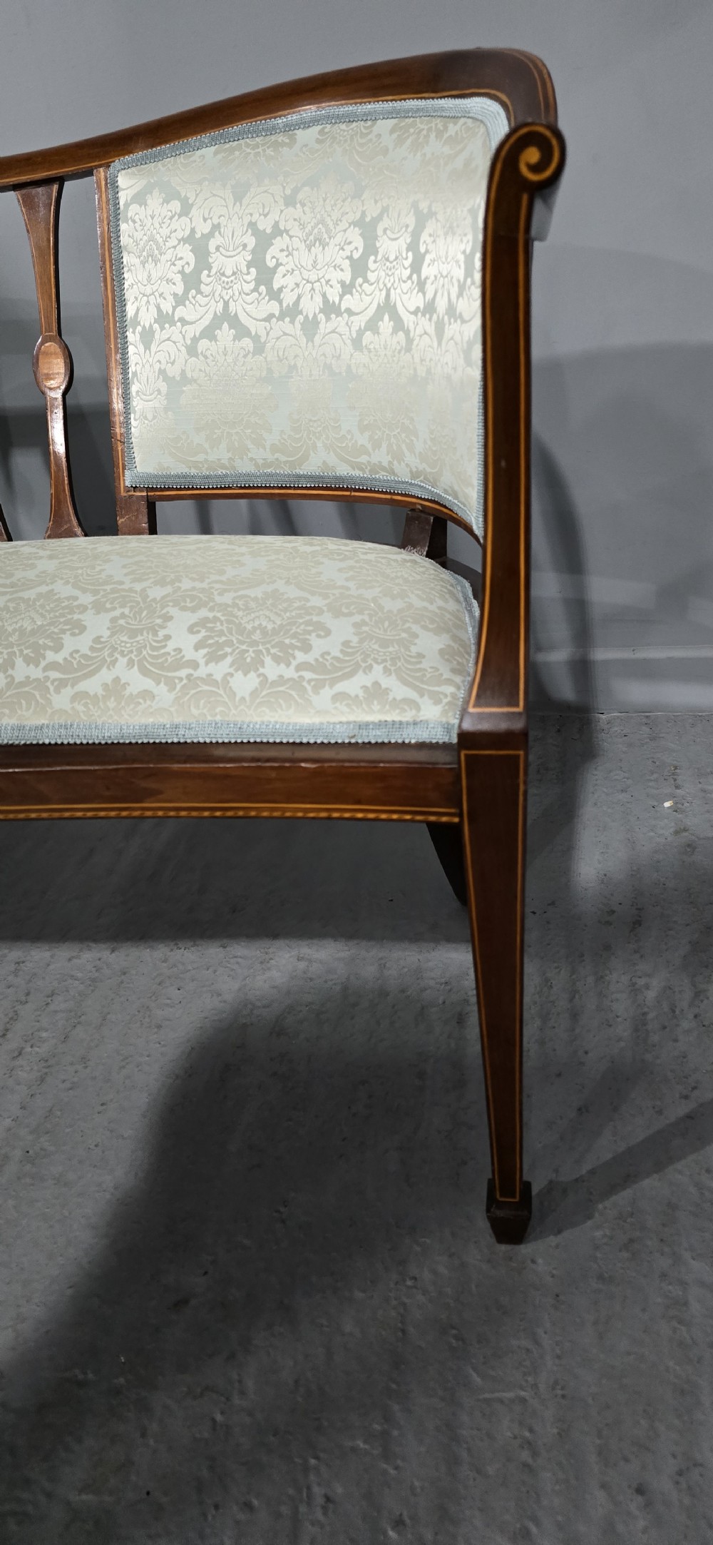 Wonderful Mahogany Inlaid Window Sofa View IV