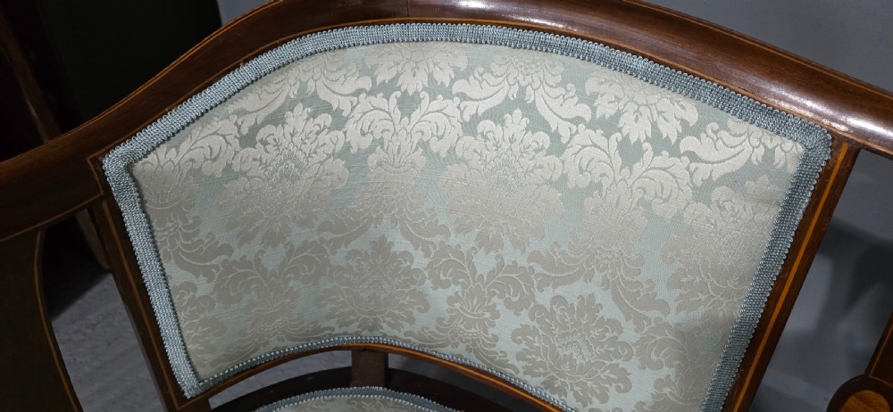 Wonderful Mahogany Inlaid Window Sofa View VII