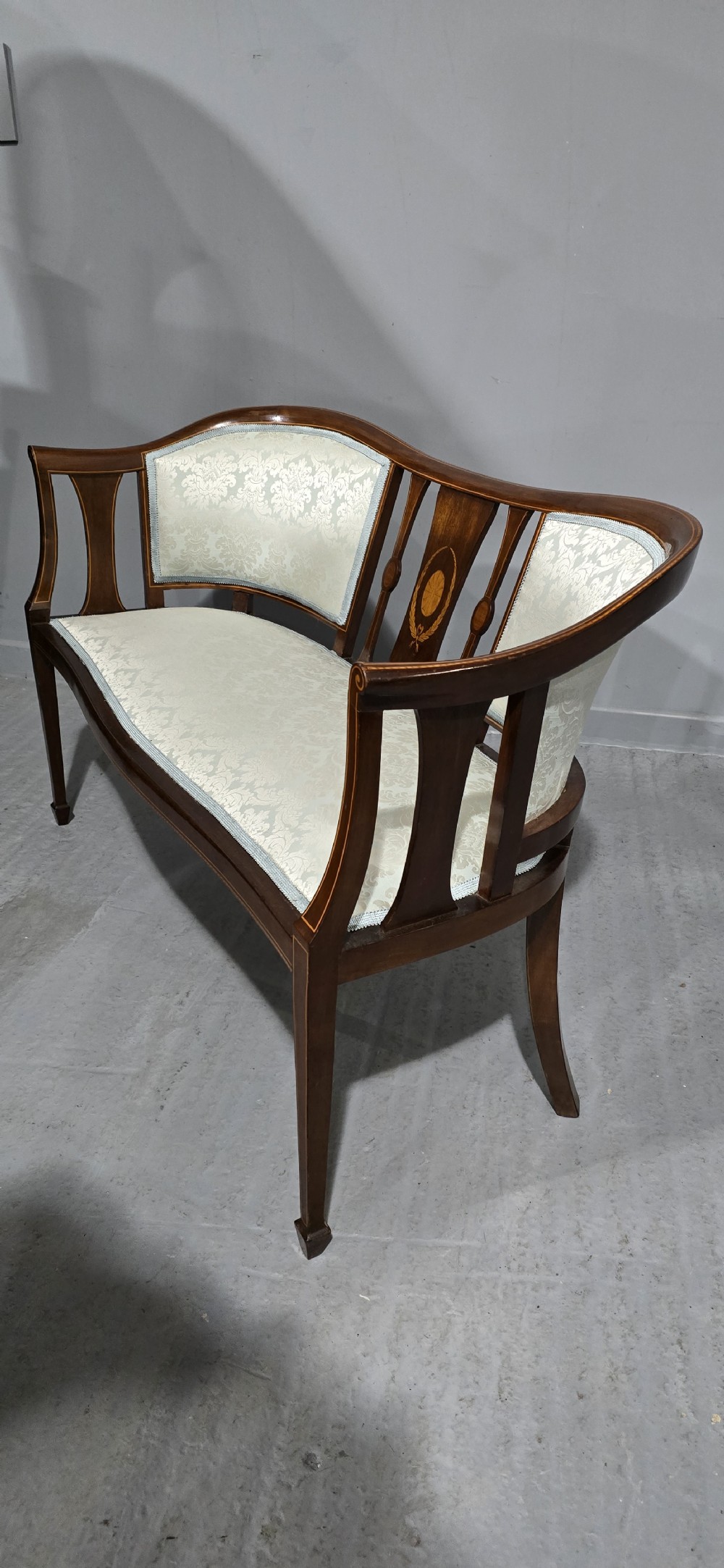 Wonderful Mahogany Inlaid Window Sofa View IX