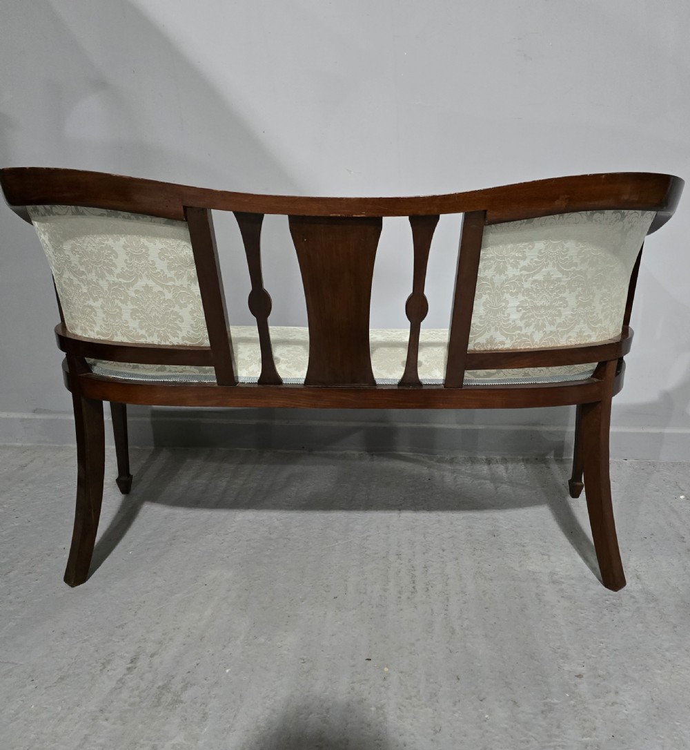 Wonderful Mahogany Inlaid Window Sofa View XI