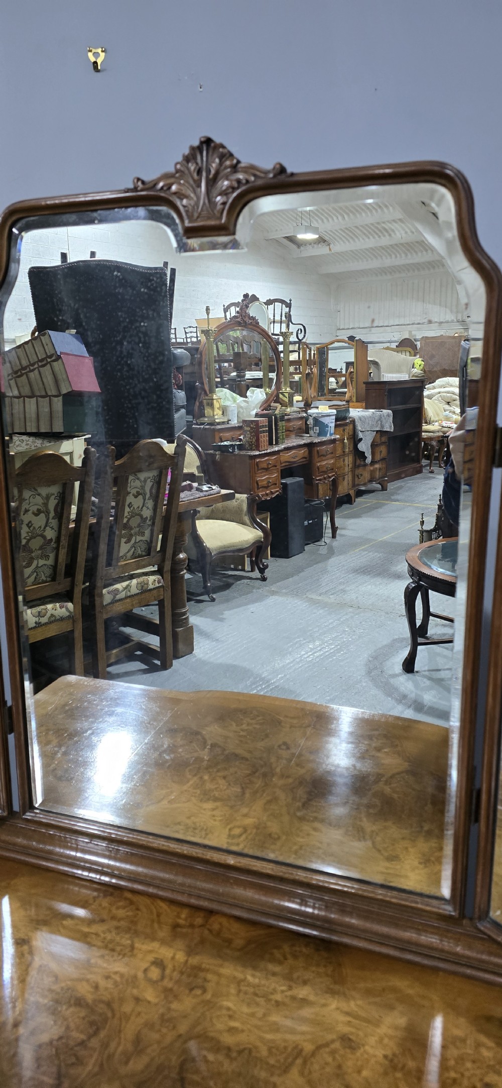 Very Nice Burr Walnut Dressing Table View III