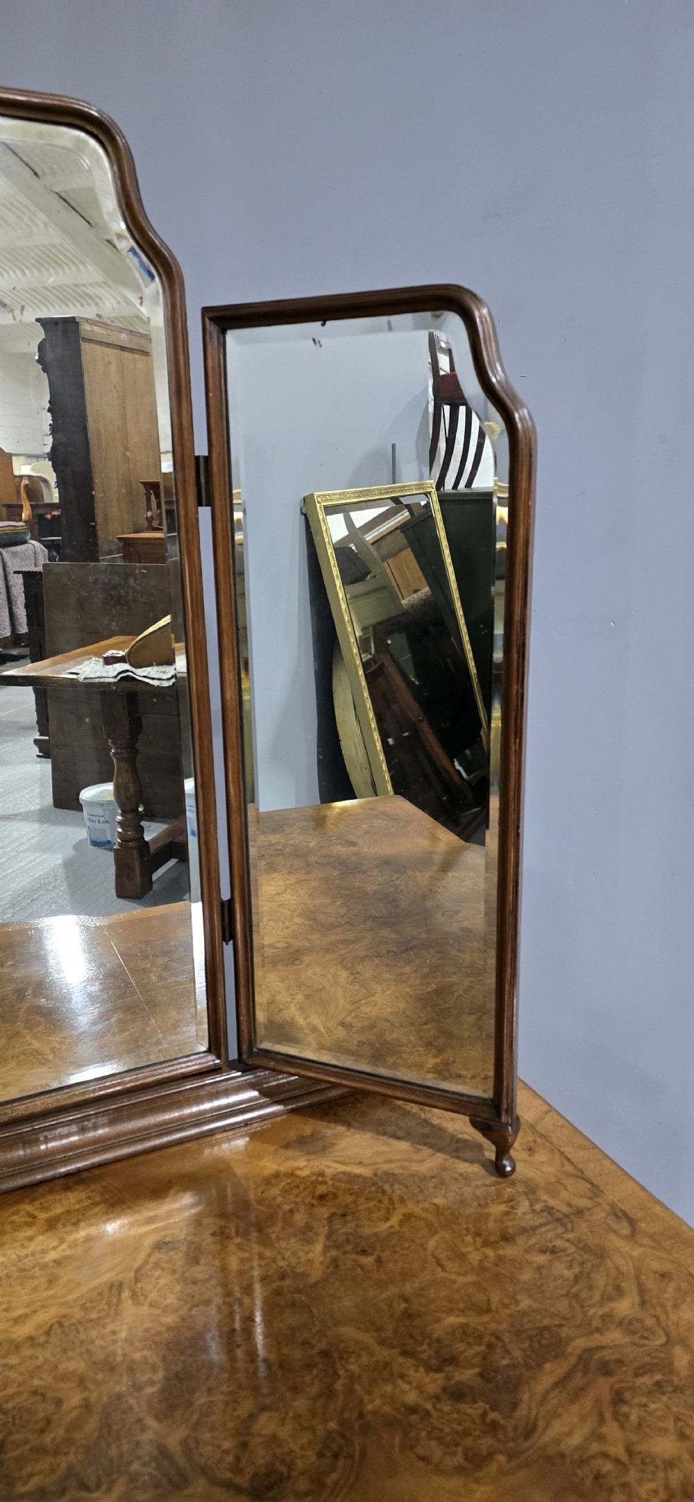 Very Nice Burr Walnut Dressing Table View X