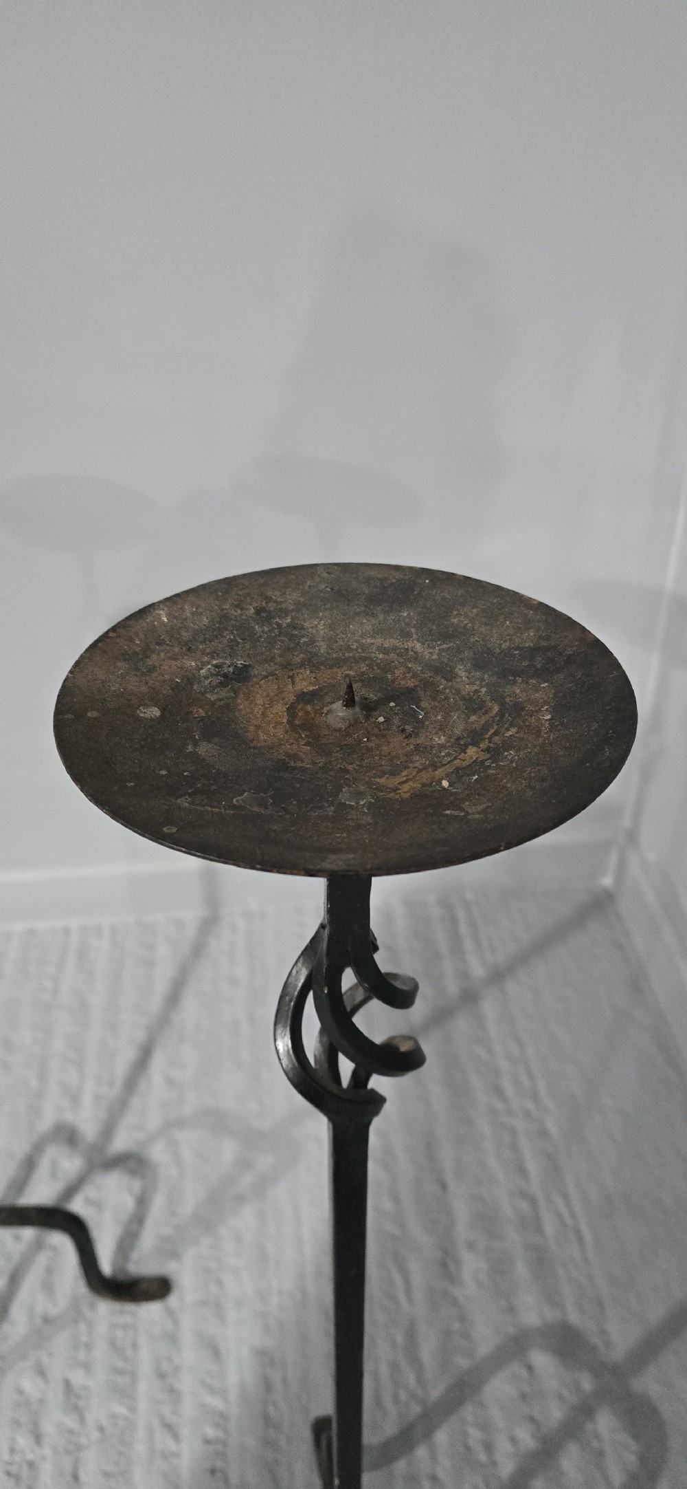 Super Pair Large Cast Iron Candlesticks View IV
