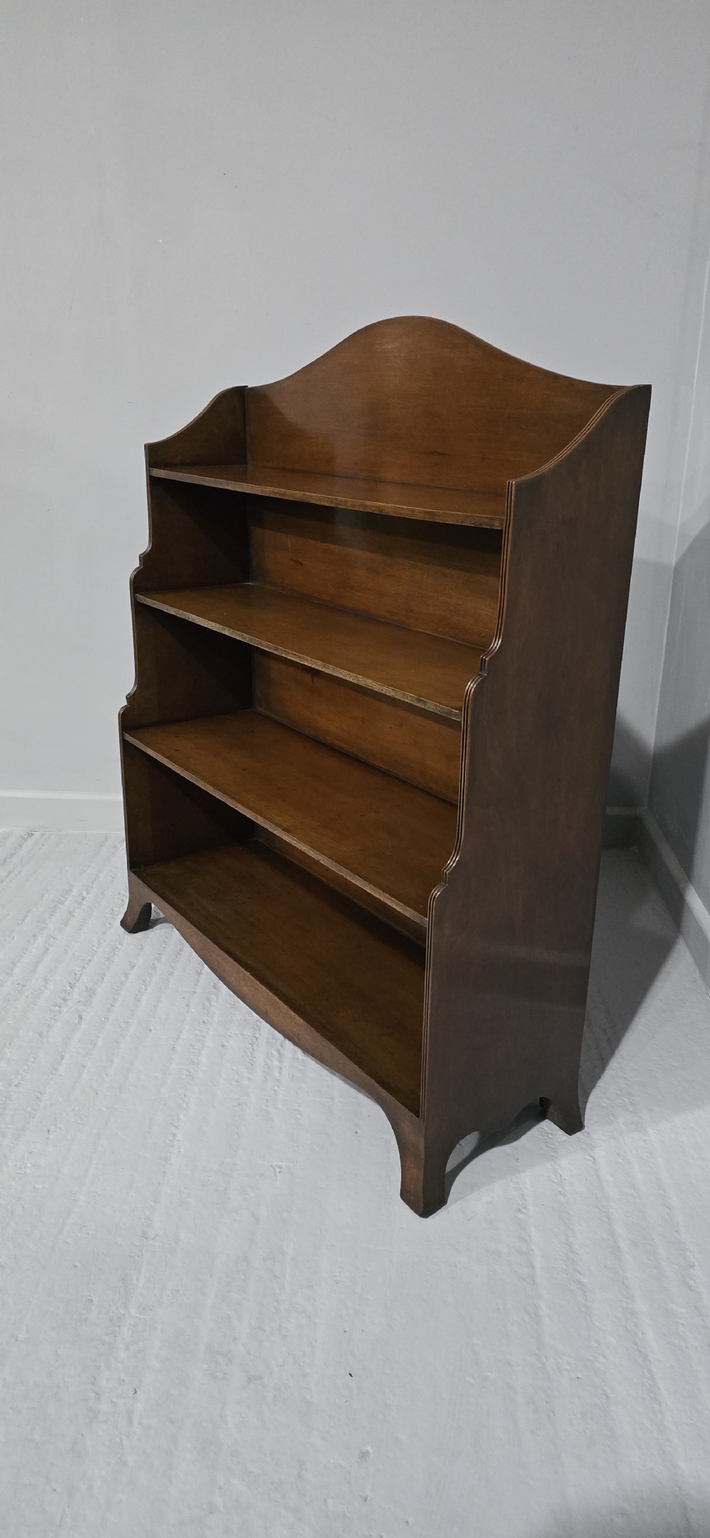 Regency Mahogany Waterfall Library Bookcase View V