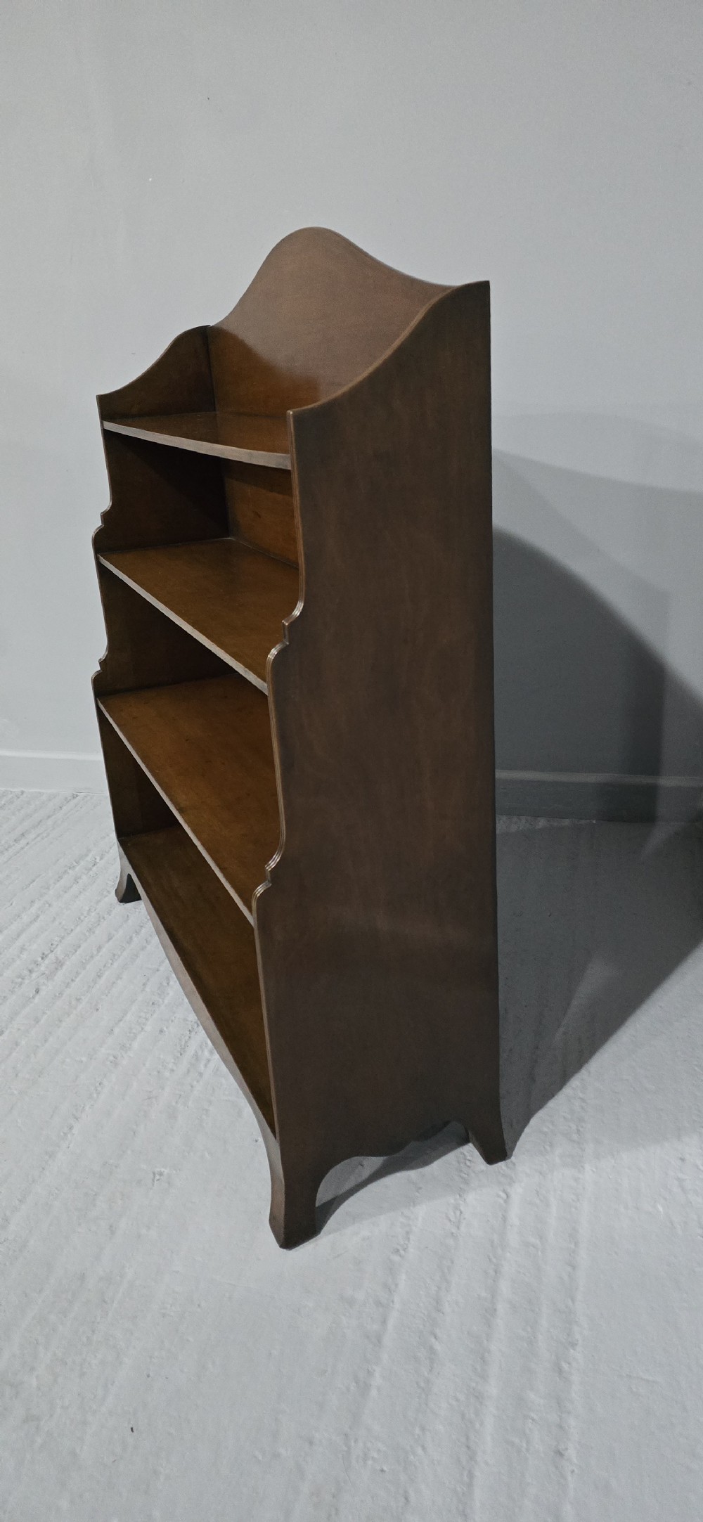 Regency Mahogany Waterfall Library Bookcase View VI