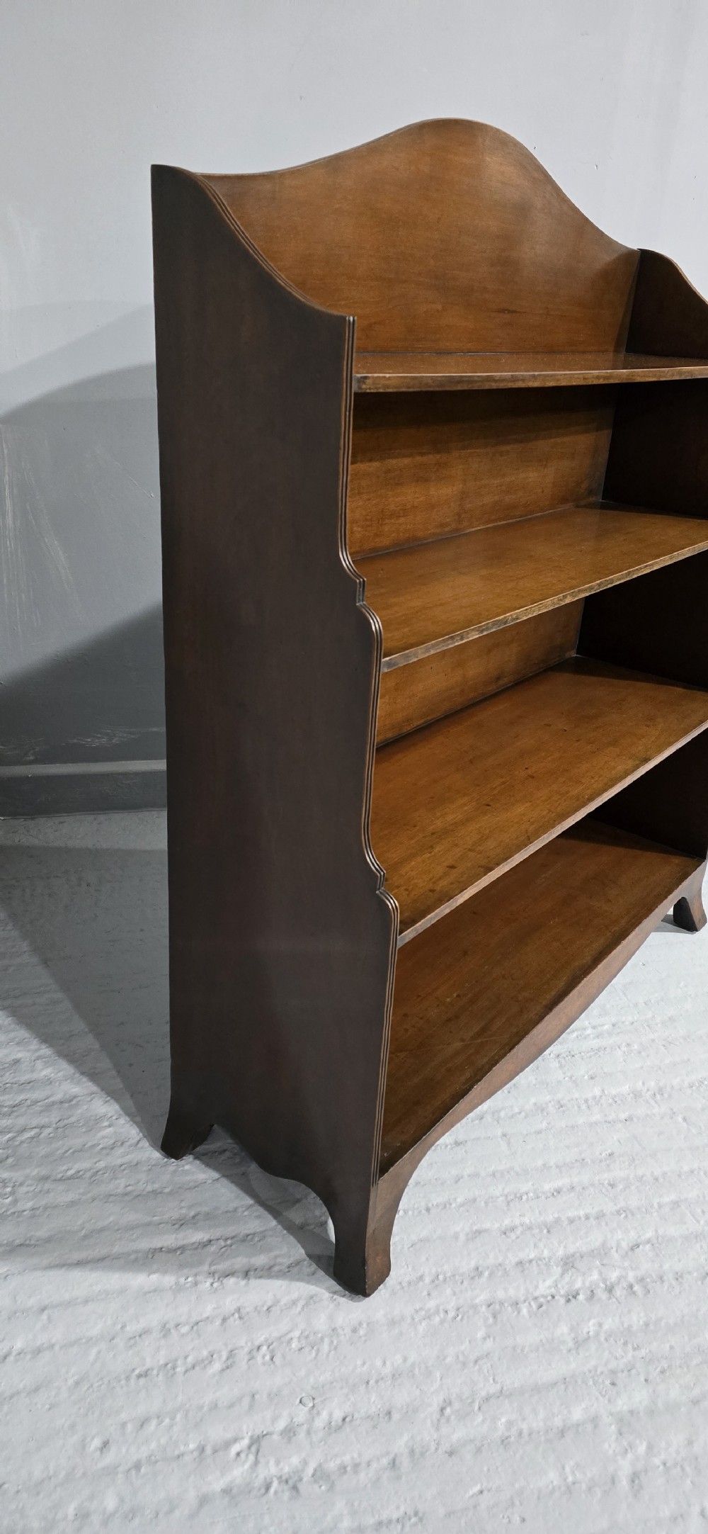 Regency Mahogany Waterfall Library Bookcase View VII