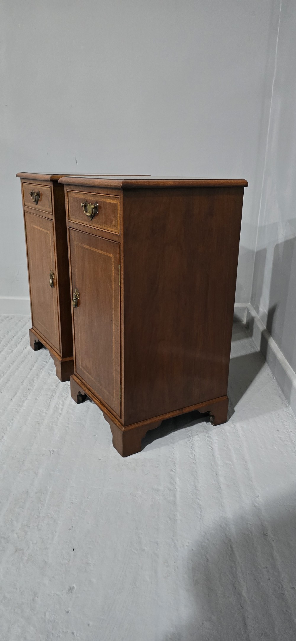 Pair Mahogany Inlaid Bedside Cabinets View VIII