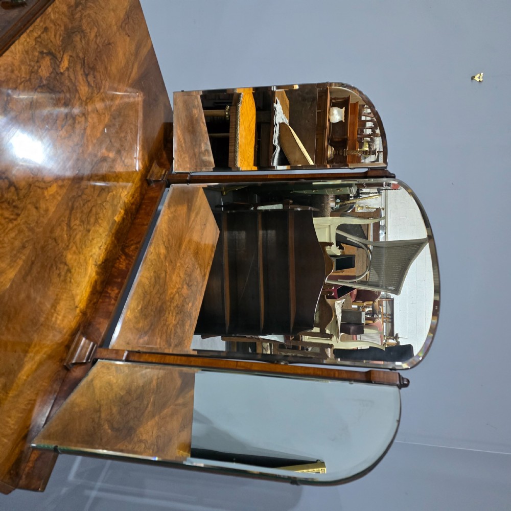 Lovely Quality Burr Walnut Dressing Table View XII