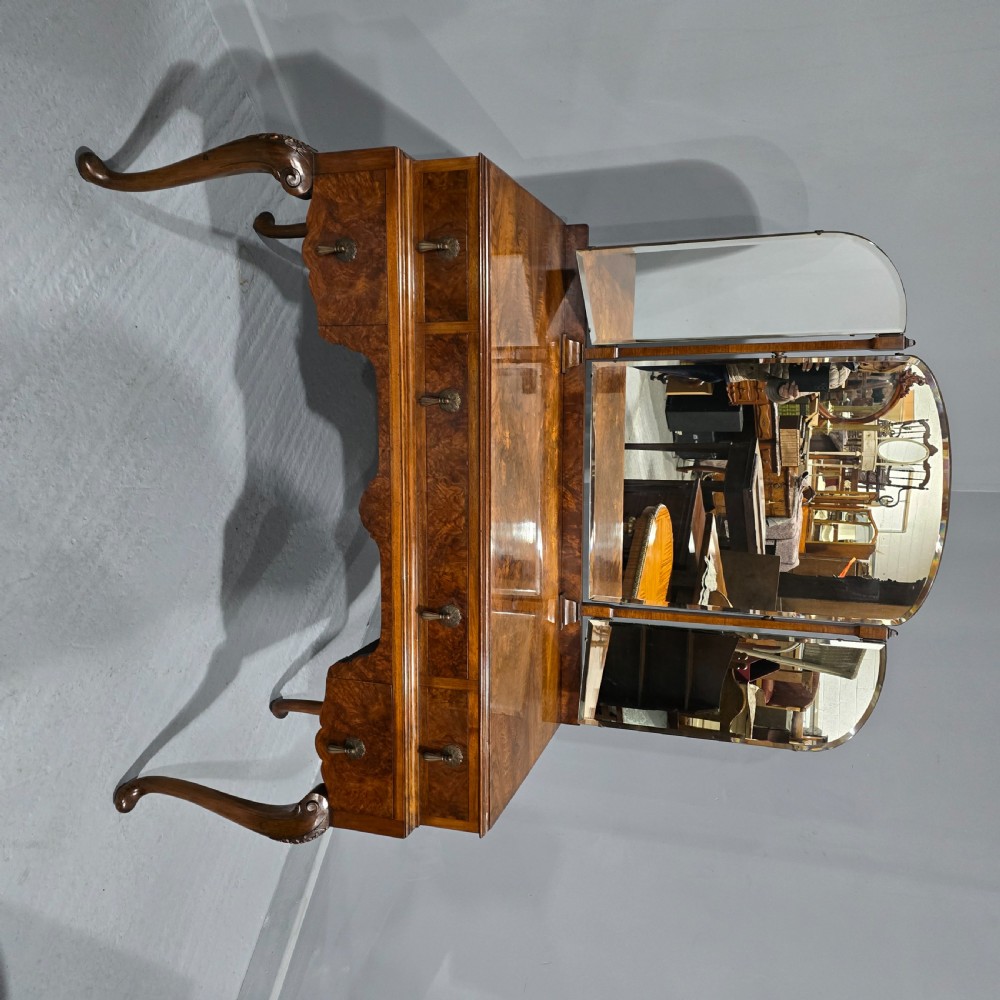 Lovely Quality Burr Walnut Dressing Table View XIV