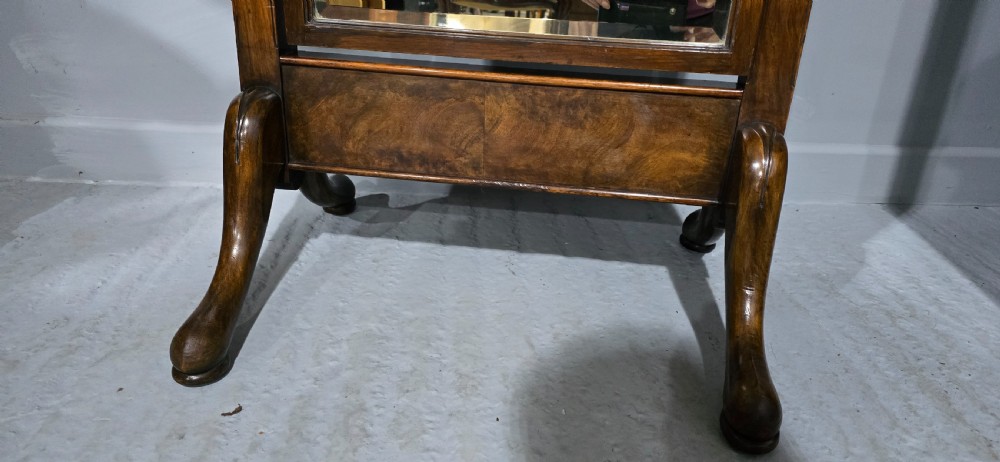 Very Nice Queen Anne Walnut Cheval Mirror View II