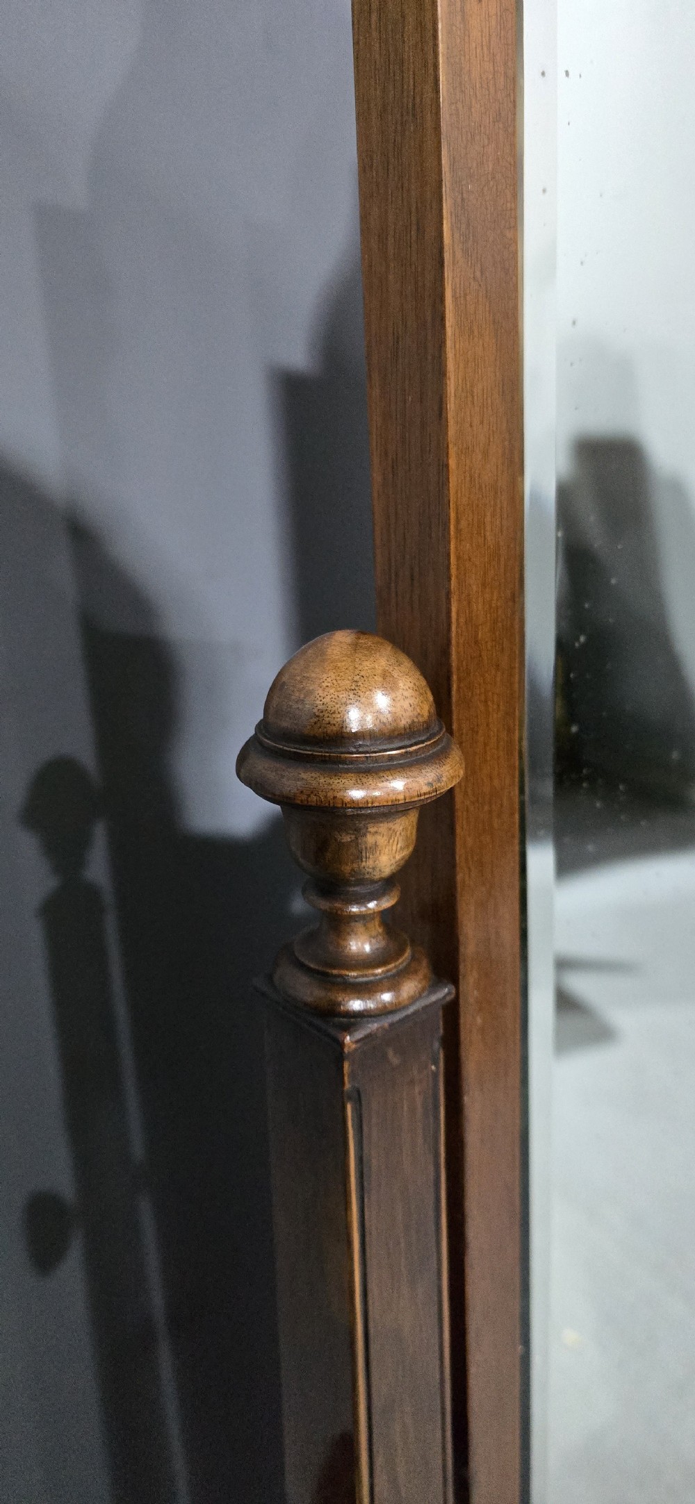 Very Nice Queen Anne Walnut Cheval Mirror View V