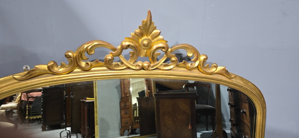 Lovely English Arched Topped Gilt Overmantle View II