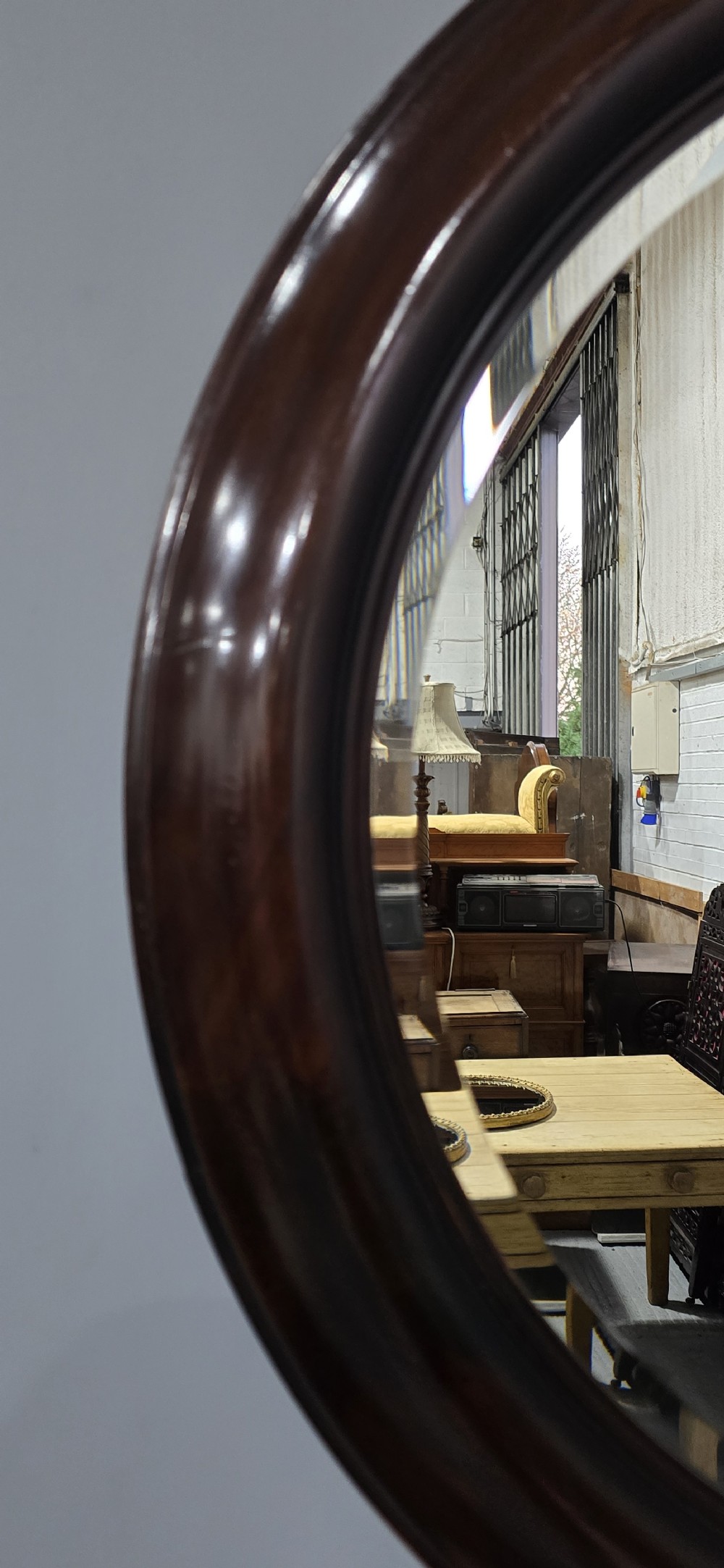 Pair Mahogany Circular Mirrors View IV