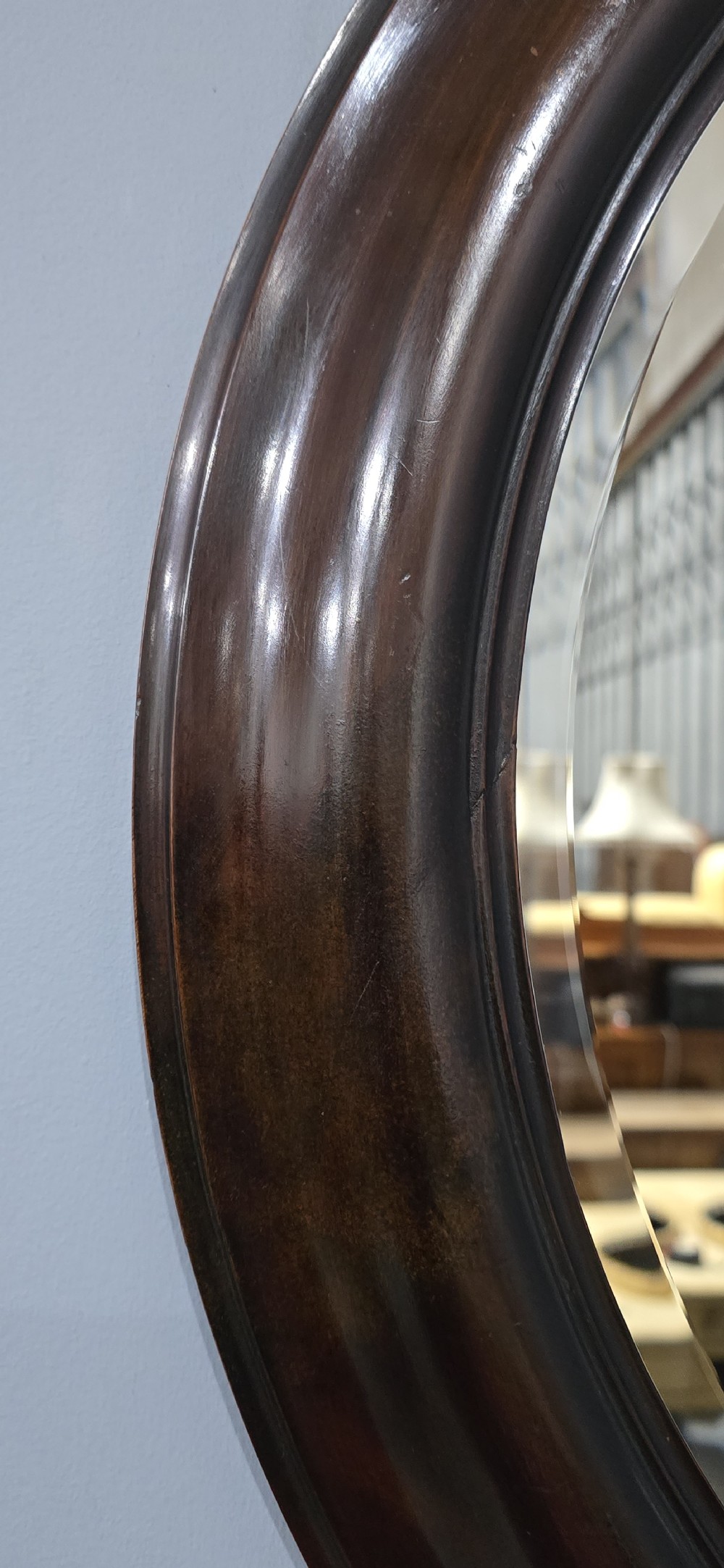 Pair Mahogany Circular Mirrors View V
