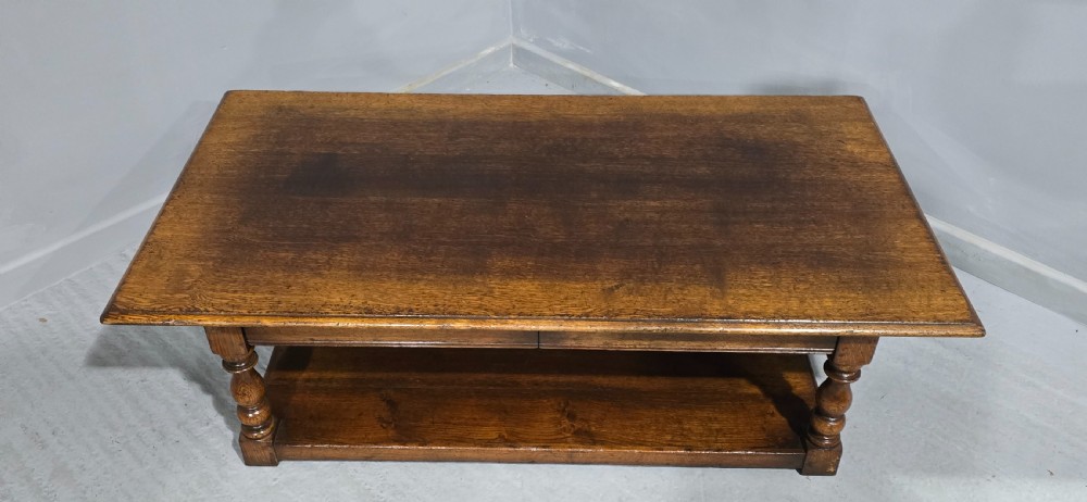 Large Solid Oak Coffee Table View V