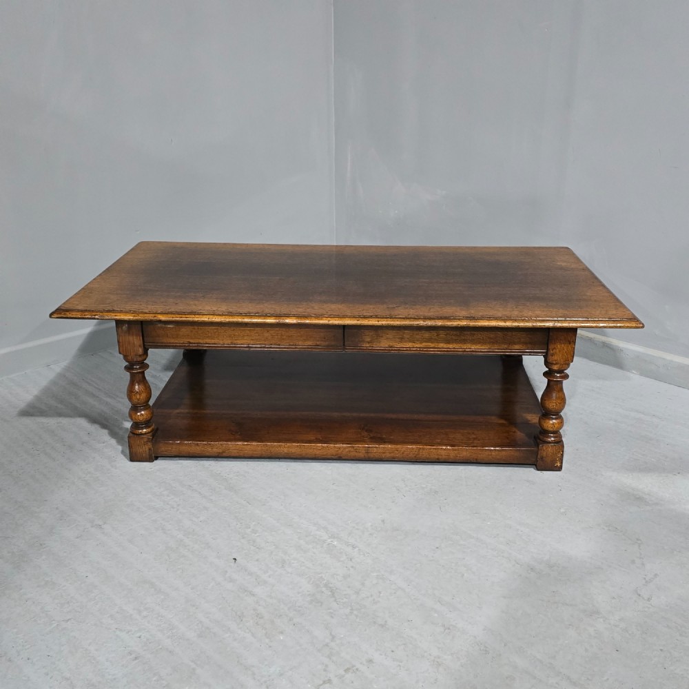 Large Solid Oak Coffee Table