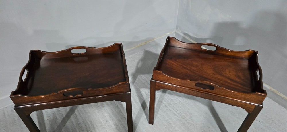 Pair Mahogany Tray Tables View III