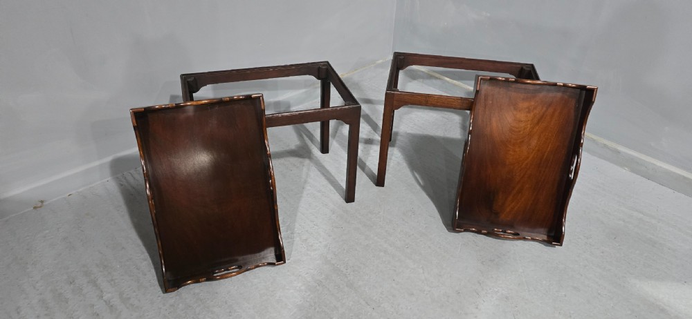 Pair Mahogany Tray Tables View V