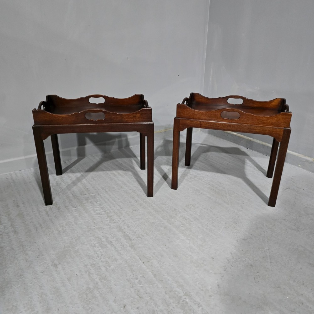 Pair Mahogany Tray Tables