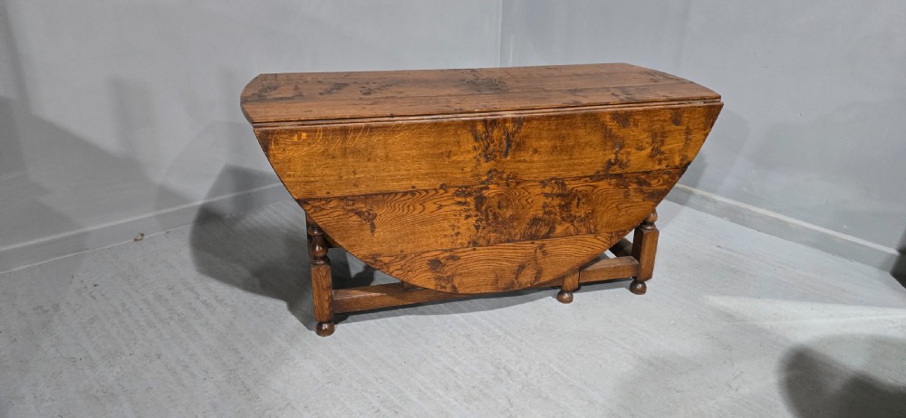 Huge Burr Oak Gateleg Country Dining Table View VI