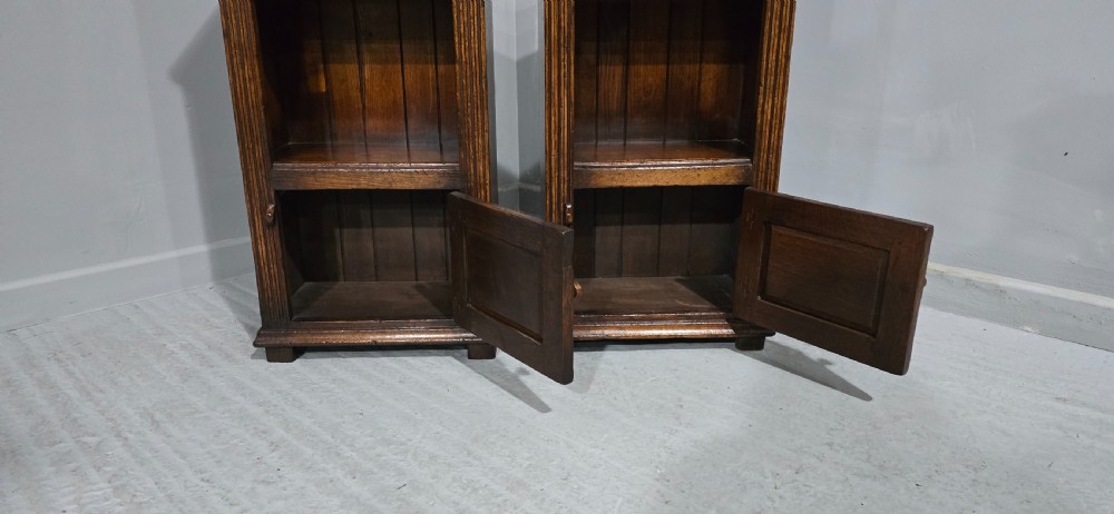 Super Pair Oak Open Bookcases View III